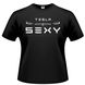 Автомобільна чорна футболка "Tesla SEXY", S